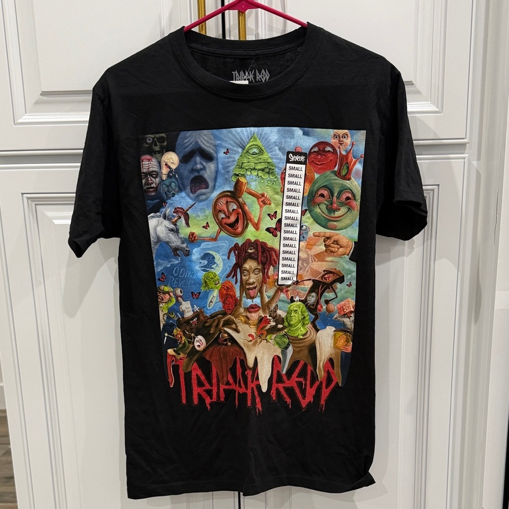 Black Graphic T-Shirt with Colorful Design